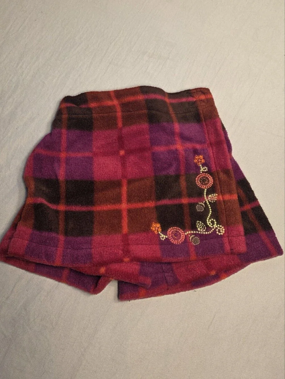 Vintage Disney Plaid Fleece Skort
